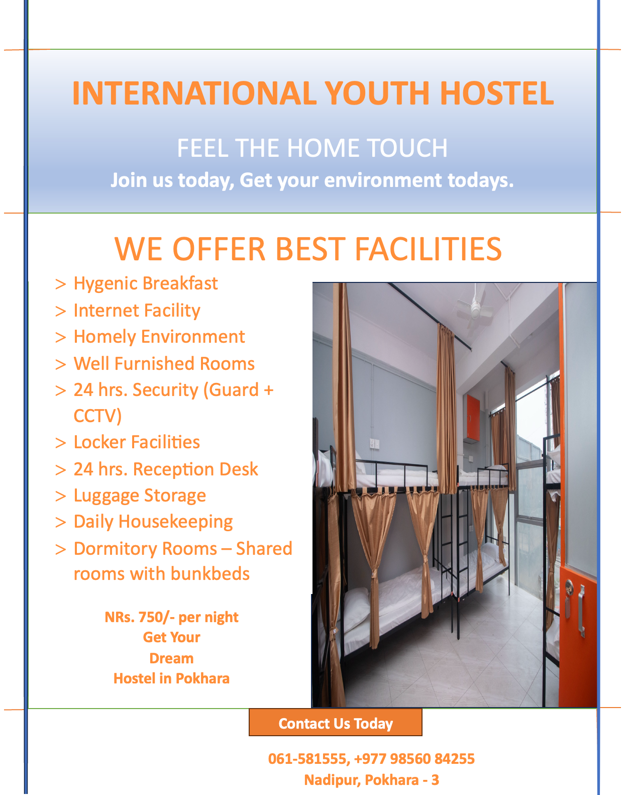 Read more about the article “Happy Labour Day to all! We’re celebrating the hard work and dedication of workers today. Welcome to our hostel! As a Guest enjoy your stay in Pokhara. We’ll be happy a Labor Day celebration so feel free to join!” 